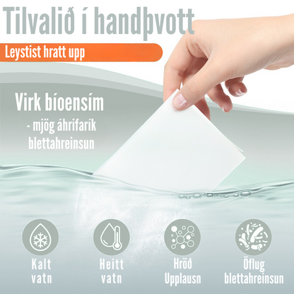 Flekkfritt Þvottaarkir  Án ilmefna 50 ark <100 vask