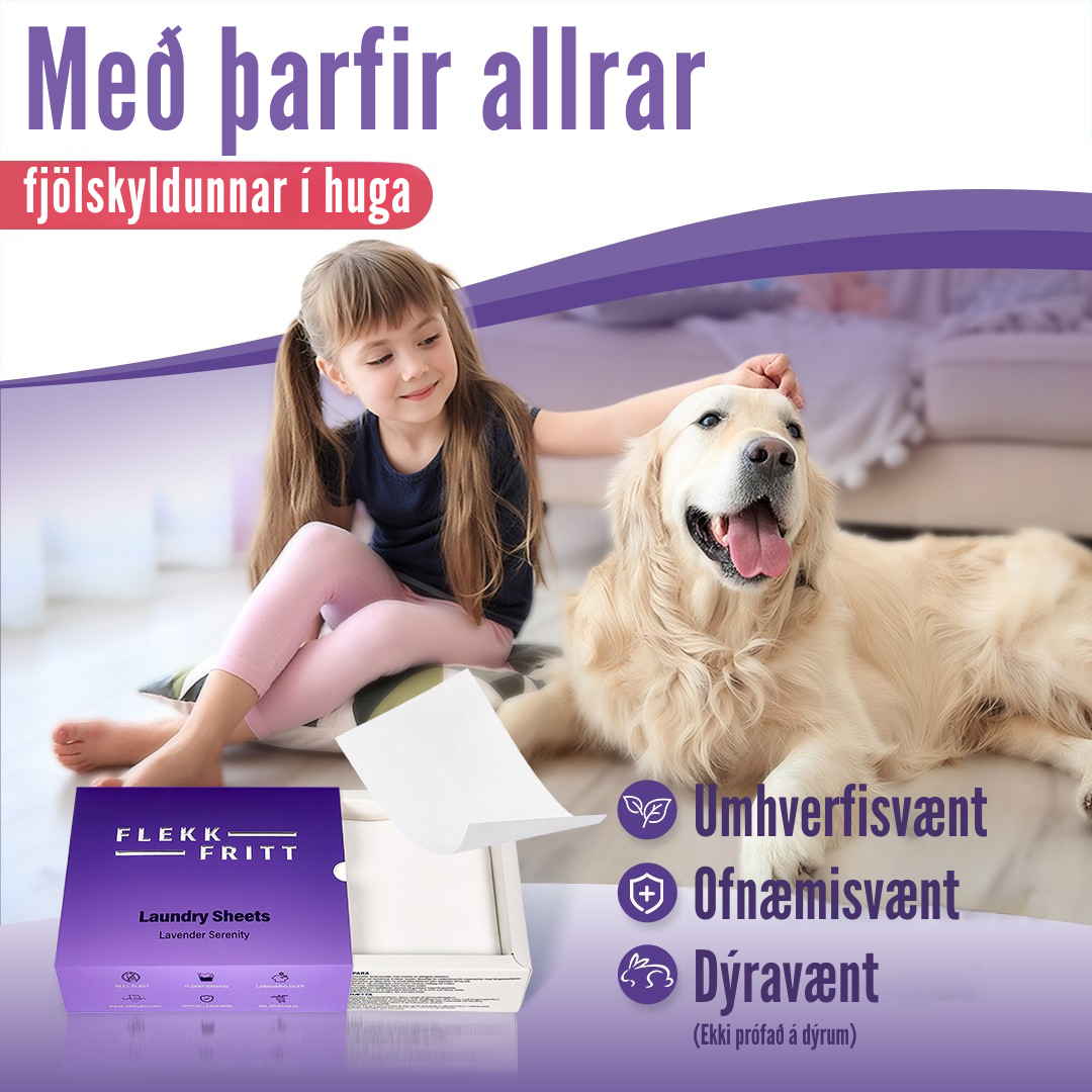 Flekkfritt Þvottaarkir  Lavender Serenity 50 ark <100 vask
