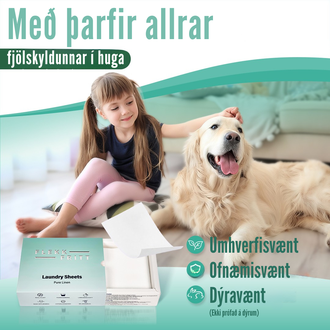Flekkfritt Þvottaarkir  Pure Linen 50 ark <100 vask