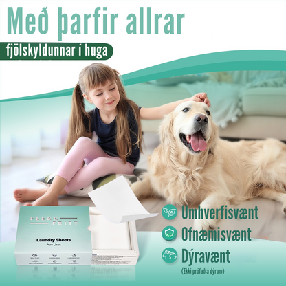 Flekkfritt Þvottaarkir  Pure Linen 50 ark <100 vask