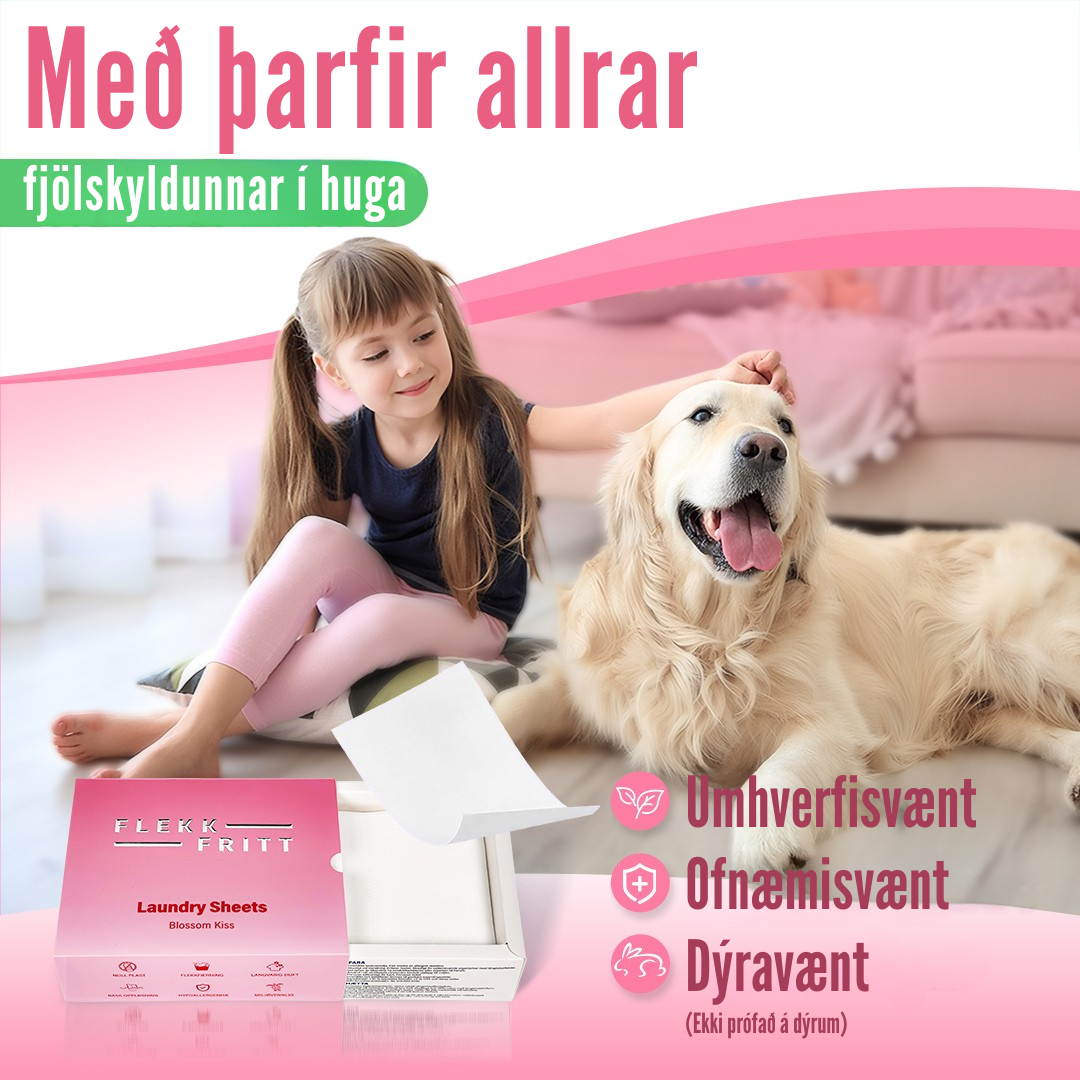 Flekkfritt Þvottaarkir  Blossom Kiss 50 ark <100 vask