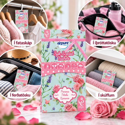 Airpure Scented Sachets Precious Petals Romance 3pk