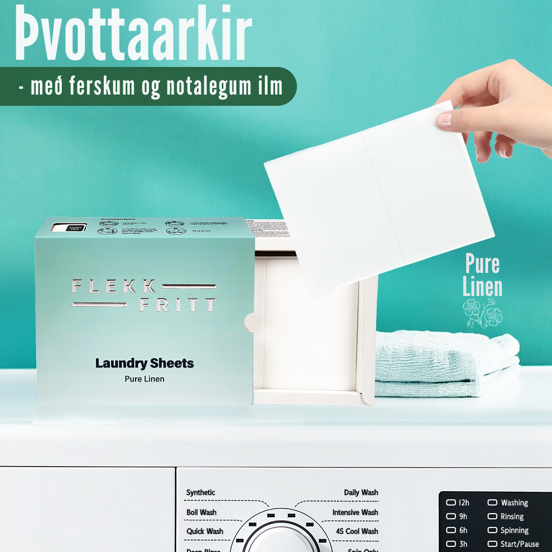 Flekkfritt Þvottaarkir  Pure Linen 50 ark <100 vask