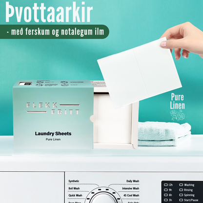 Flekkfritt Þvottaarkir  Pure Linen 50 ark <100 vask