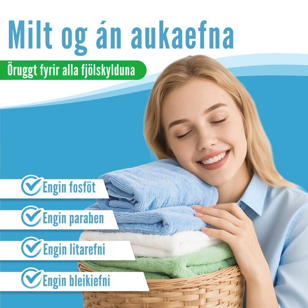 Flekkfritt Þvottaarkir  Aqua Breeze 50 ark <100 vask